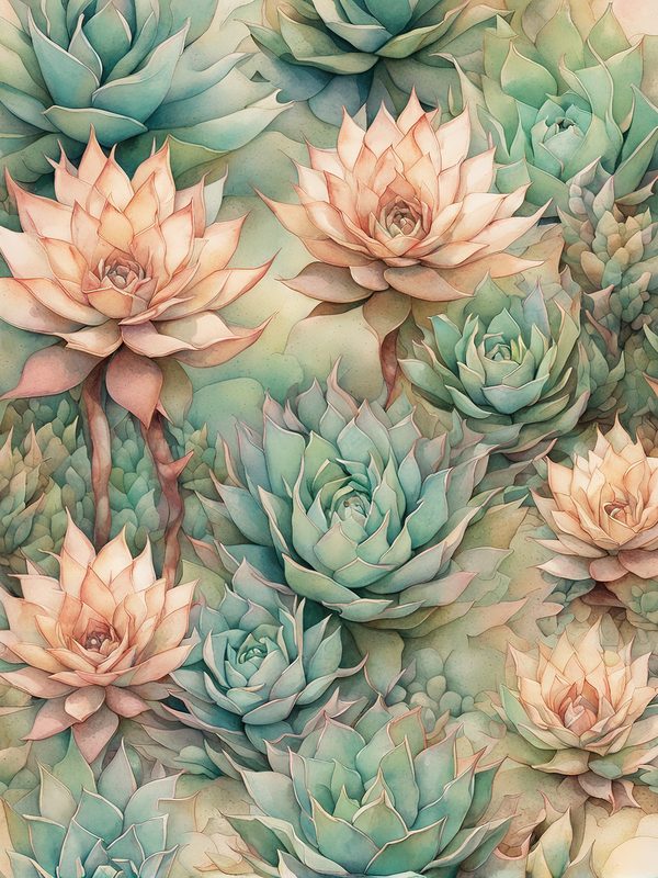 Watercolor Cactus Paper Pack: Desert Plant Prints (10 JPGs) (Digital Download) — image 2