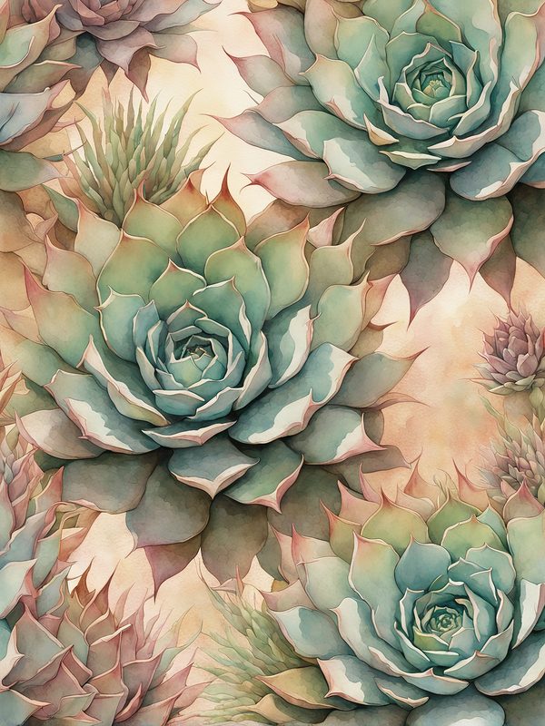 Watercolor Cactus Paper Pack: Desert Plant Prints (10 JPGs) (Digital Download) — image 3