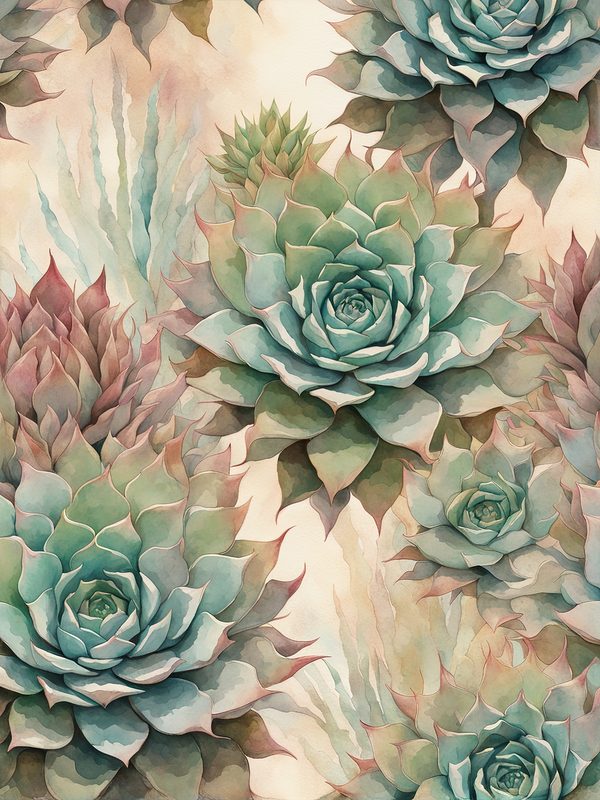 Watercolor Cactus Paper Pack: Desert Plant Prints (10 JPGs) (Digital Download) — image 4
