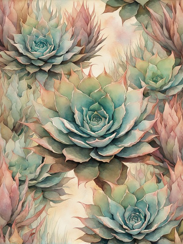 Watercolor Cactus Paper Pack: Desert Plant Prints (10 JPGs) (Digital Download) — image 6