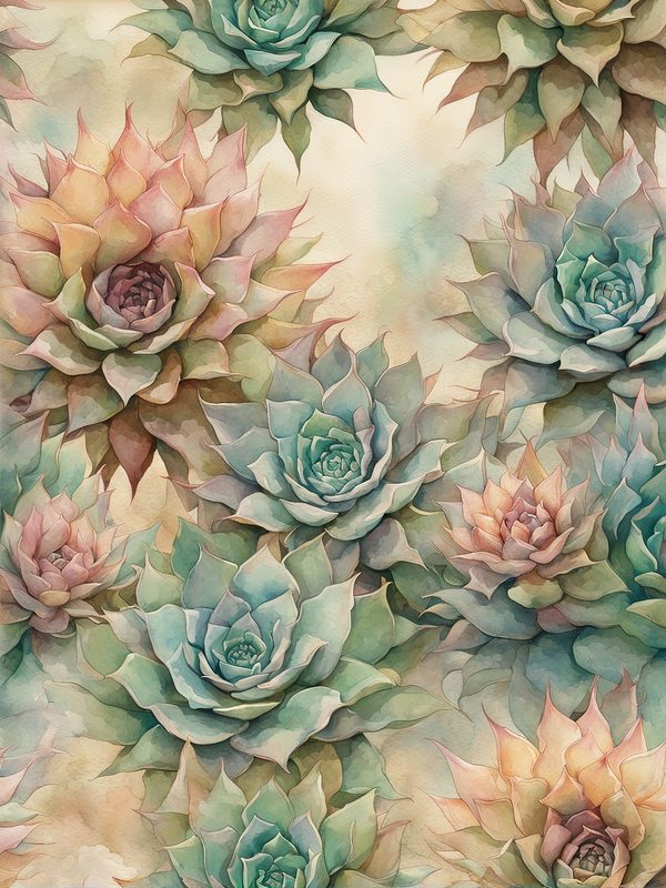 Watercolor Cactus Paper Pack: Desert Plant Prints (10 JPGs) (Digital Download) — image 14