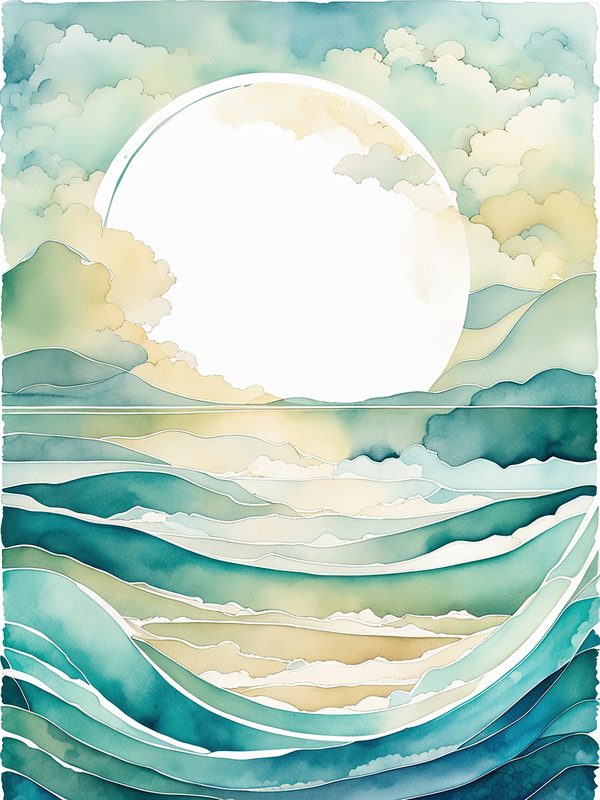 Turquoise Coastal Digital Papers: Watercolor Beach Prints (10 JPGs) — image 3