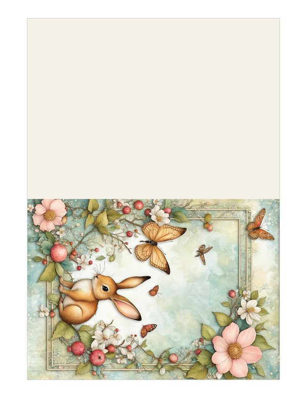 Shabby Chic Woodland Watercolor Digital Paper Kit: Printable Papers, Cards, Tags, Ephemera — image 14