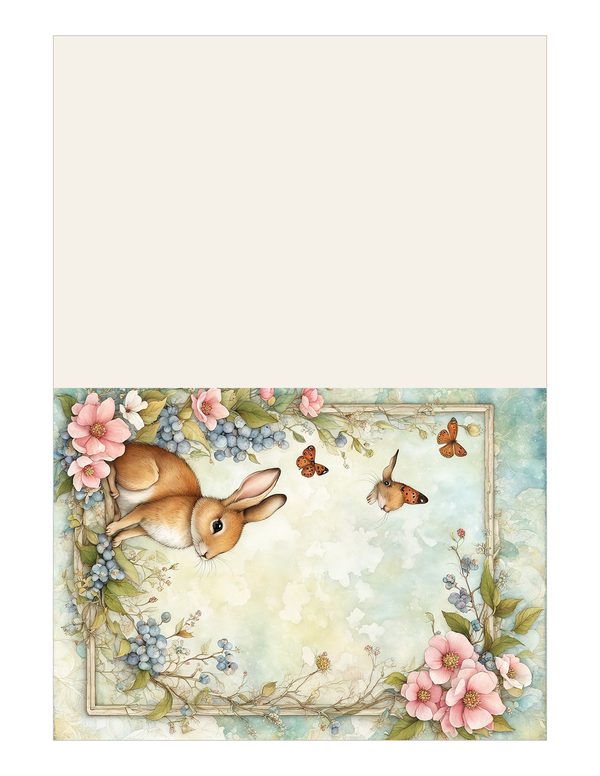Shabby Chic Woodland Watercolor Digital Paper Kit: Printable Papers, Cards, Tags, Ephemera — image 16