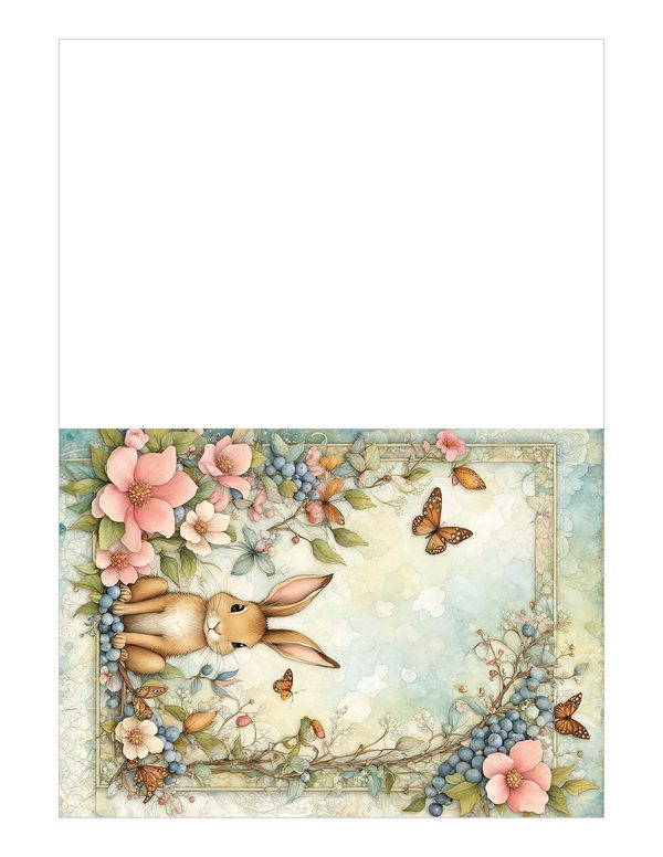 Shabby Chic Woodland Watercolor Digital Paper Kit: Printable Papers, Cards, Tags, Ephemera — image 19