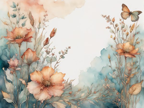 Rustic Watercolor Floral Frames: Scrapbook Paper Pack (Digital Download) — image 11