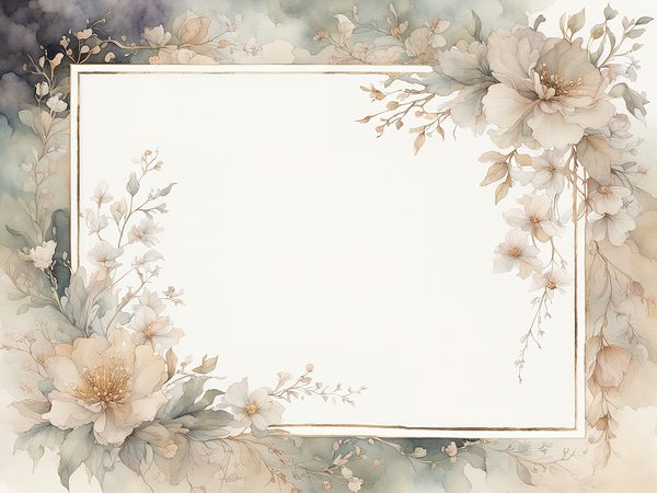 Khaki Floral Watercolor Digital Paper: Rustic Scrapbook Borders (10 JPGs, Digital Download, Commercial Use) — image 7