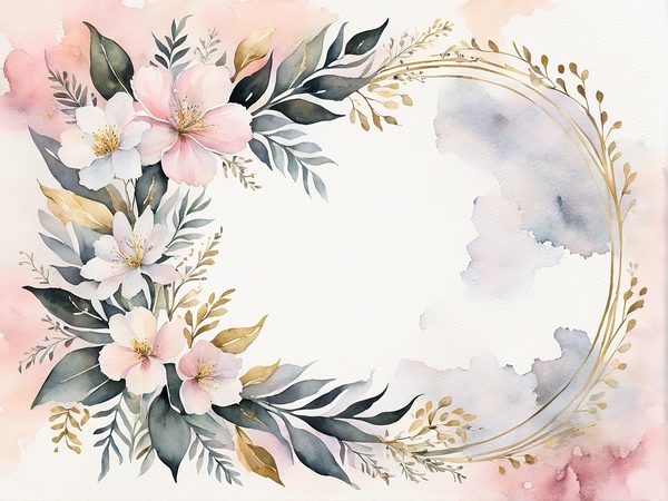 Baby Pink Floral Watercolor Digital Paper Pack (10 JPGs) — image 1