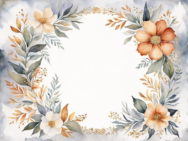 Light Sienna Watercolor Floral Paper Pack: Scrapbook & Card Making (JPG Digital Download) — image 1