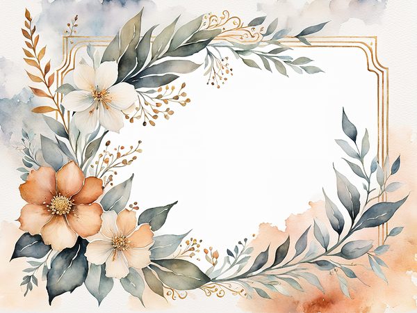 Light Sienna Watercolor Floral Paper Pack: Scrapbook & Card Making (JPG Digital Download) — image 3