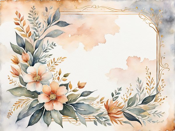 Light Sienna Watercolor Floral Paper Pack: Scrapbook & Card Making (JPG Digital Download) — image 5