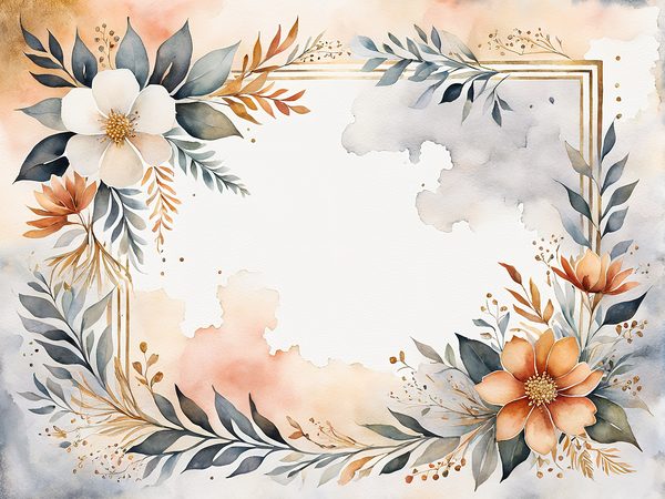 Light Sienna Watercolor Floral Paper Pack: Scrapbook & Card Making (JPG Digital Download) — image 6