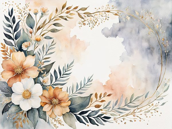 Light Sienna Watercolor Floral Paper Pack: Scrapbook & Card Making (JPG Digital Download) — image 8