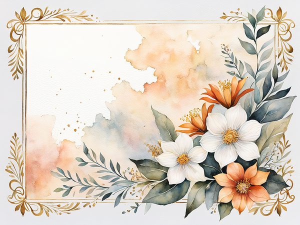 Light Sienna Watercolor Floral Paper Pack: Scrapbook & Card Making (JPG Digital Download) — image 9