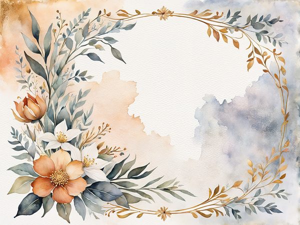 Light Sienna Watercolor Floral Paper Pack: Scrapbook & Card Making (JPG Digital Download) — image 11