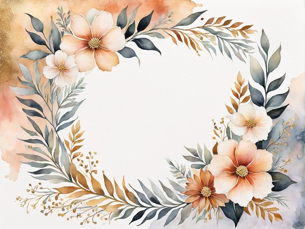 Light Sienna Watercolor Floral Paper Pack: Scrapbook & Card Making (JPG Digital Download) — image 12