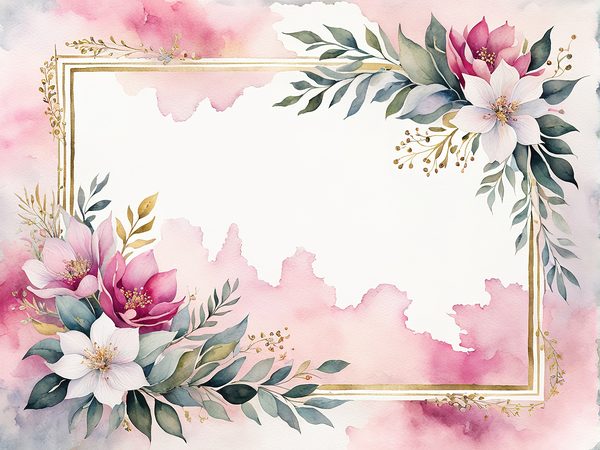 Fuchsia Watercolor Floral Paper Pack: US Letter Landscape (Digital Download) — image 8