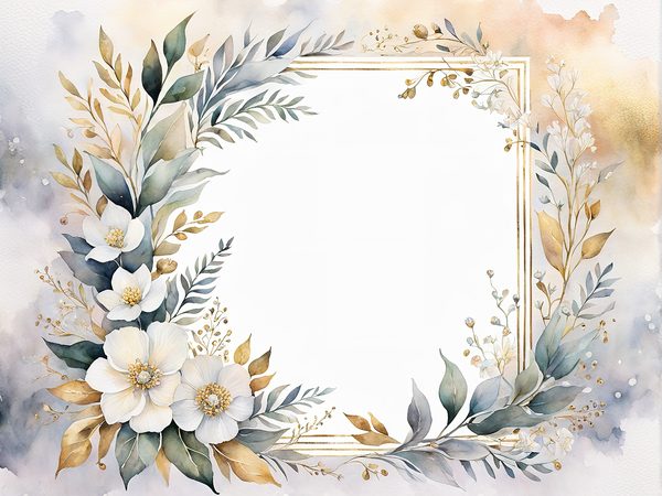 Watercolor Floral Digital Paper Pack: Pearl White Botanical Frames (10 JPGs) — image 2