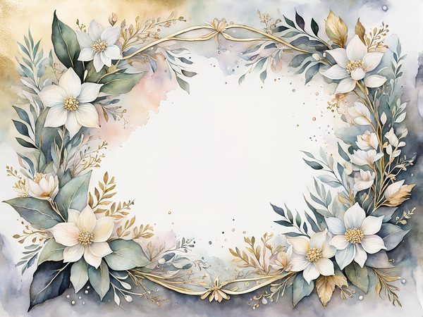 Watercolor Floral Digital Paper Pack: Pearl White Botanical Frames (10 JPGs) — image 3