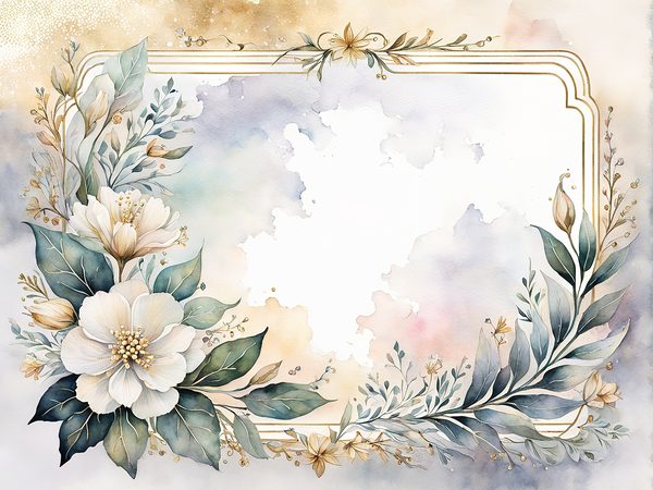 Watercolor Floral Digital Paper Pack: Pearl White Botanical Frames (10 JPGs) — image 4