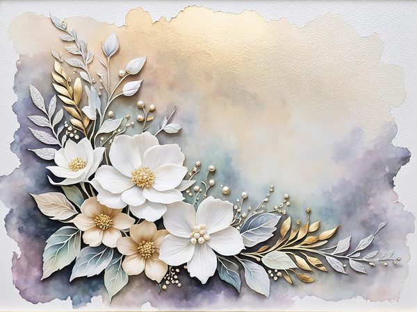 Watercolor Floral Digital Paper Pack: Pearl White Botanical Frames (10 JPGs) — image 5