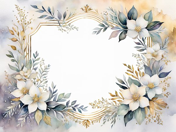 Watercolor Floral Digital Paper Pack: Pearl White Botanical Frames (10 JPGs) — image 12