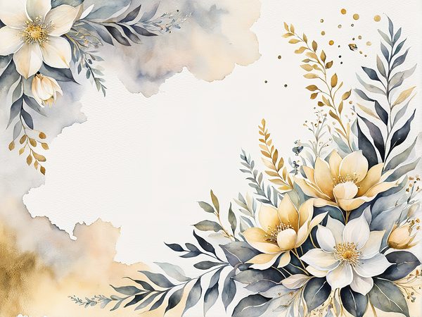 Watercolor Floral Digital Paper Pack: Pearl White Botanical Frames (10 JPGs) — image 13