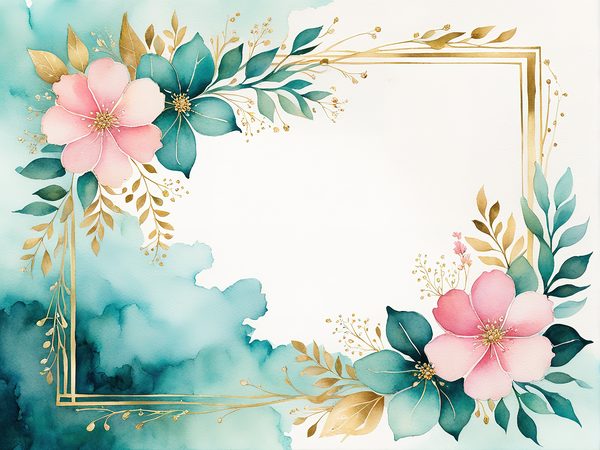 Watercolor Floral Digital Paper Pack: Emerald Green & Pink (10 JPGs) — image 2