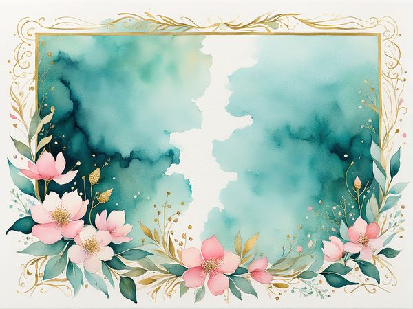 Watercolor Floral Digital Paper Pack: Emerald Green & Pink (10 JPGs) — image 3