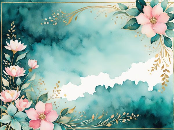 Watercolor Floral Digital Paper Pack: Emerald Green & Pink (10 JPGs) — image 6
