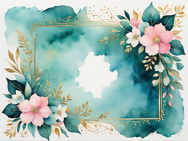 Watercolor Floral Digital Paper Pack: Emerald Green & Pink (10 JPGs) — image 9