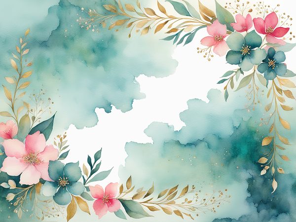 Watercolor Floral Digital Paper Pack: Emerald Green & Pink (10 JPGs) — image 12