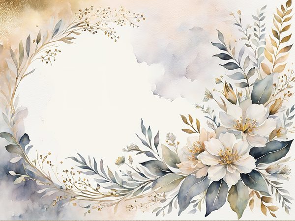 Watercolor Floral Digital Paper Pack: Beige & Khaki Frames (Commercial Use, 10 JPGs) — image 6