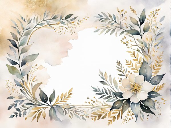 Watercolor Floral Digital Paper Pack: Beige & Khaki Frames (Commercial Use, 10 JPGs) — image 11