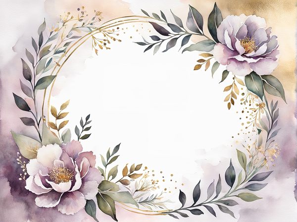 Watercolor Plum Floral Digital Paper: Scrapbooking Page Frames (10 JPGs) — image 10