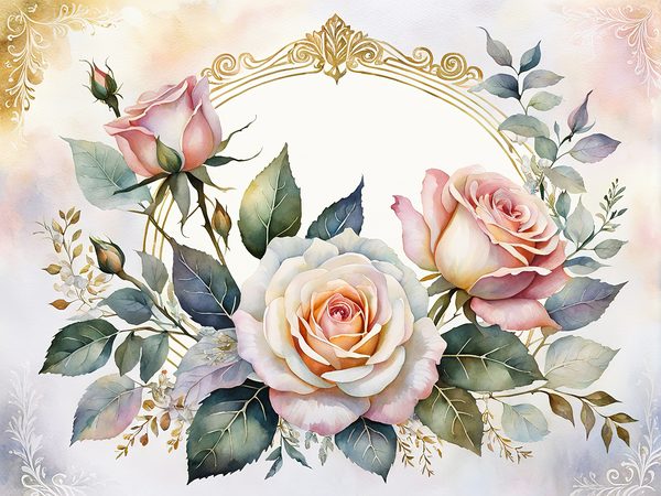 Watercolor White Roses Digital Paper Pack: Ombre Backgrounds (10 JPGs) — image 1