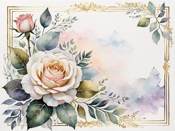Watercolor White Roses Digital Paper Pack: Ombre Backgrounds (10 JPGs) — image 4
