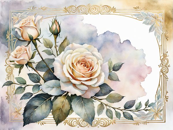 Watercolor White Roses Digital Paper Pack: Ombre Backgrounds (10 JPGs) — image 5