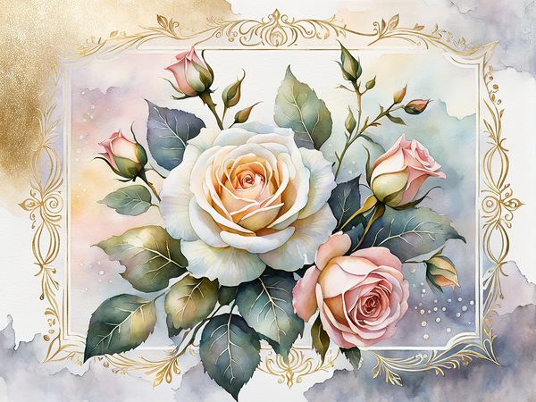 Watercolor White Roses Digital Paper Pack: Ombre Backgrounds (10 JPGs) — image 7