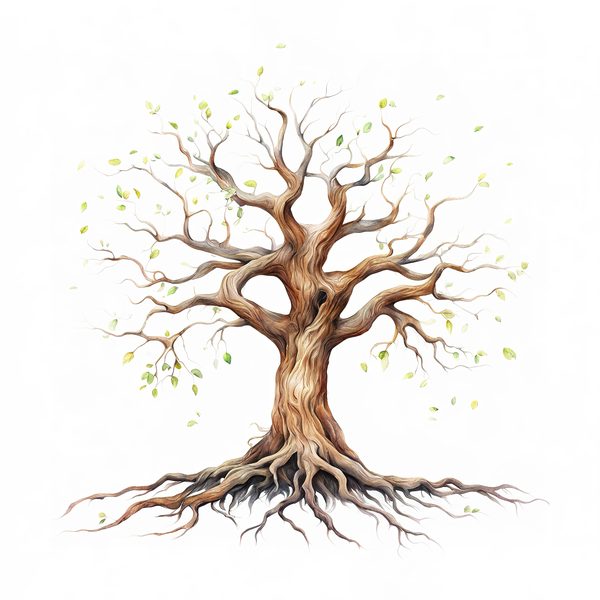 Mystical Leafless Tree Clipart: Ancestry Tree Digital Art (JPG, PNG) — image 3