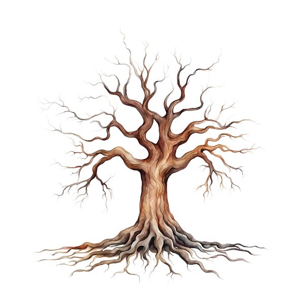 Mystical Leafless Tree Clipart: Ancestry Tree Digital Art (JPG, PNG) — image 6