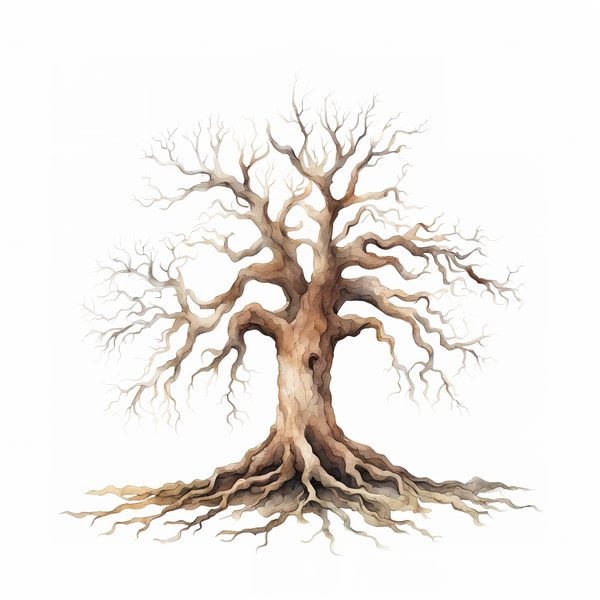 Mystical Leafless Tree Clipart: Ancestry Tree Digital Art (JPG, PNG) — image 10