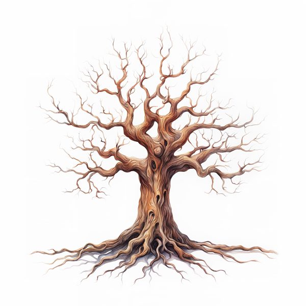 Mystical Leafless Tree Clipart: Ancestry Tree Digital Art (JPG, PNG) — image 11