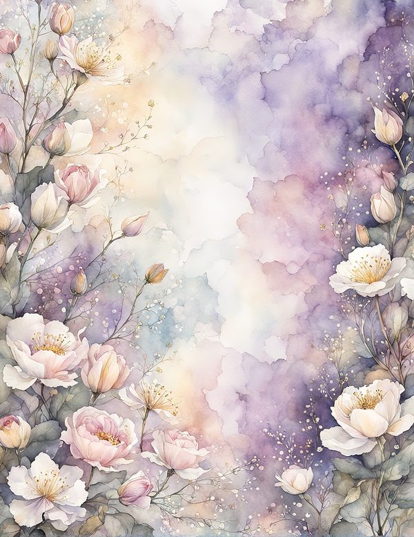 Watercolor Peony Floral Frames: Romantic Digital Paper (JPG, Commercial Use) — image 8