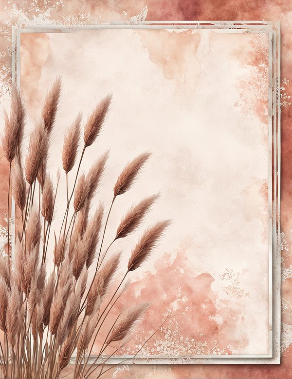 Pampas Grass Watercolor Digital Paper Kit: Printable Papers, Cards, Tags, Ephemera - Commercial Use — image 6