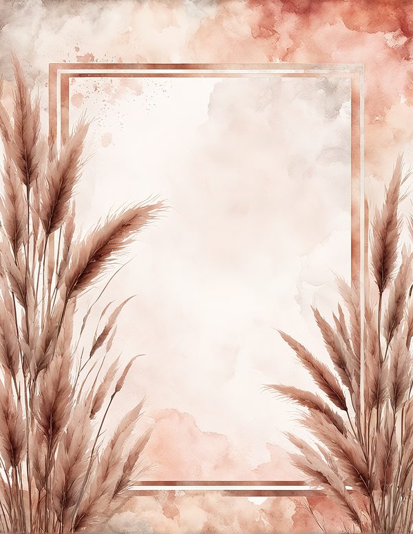Pampas Grass Watercolor Digital Paper Kit: Printable Papers, Cards, Tags, Ephemera - Commercial Use — image 7