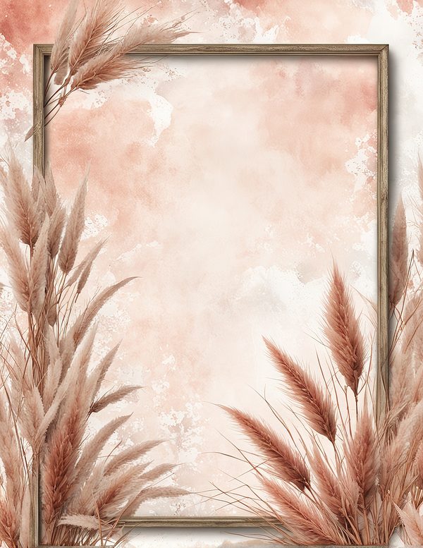 Pampas Grass Watercolor Digital Paper Kit: Printable Papers, Cards, Tags, Ephemera - Commercial Use — image 9