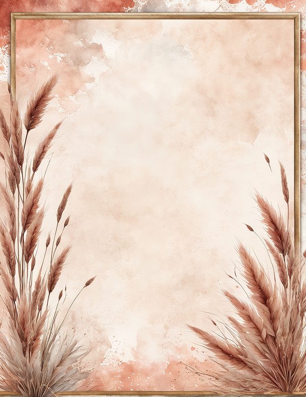 Pampas Grass Watercolor Digital Paper Kit: Printable Papers, Cards, Tags, Ephemera - Commercial Use — image 11