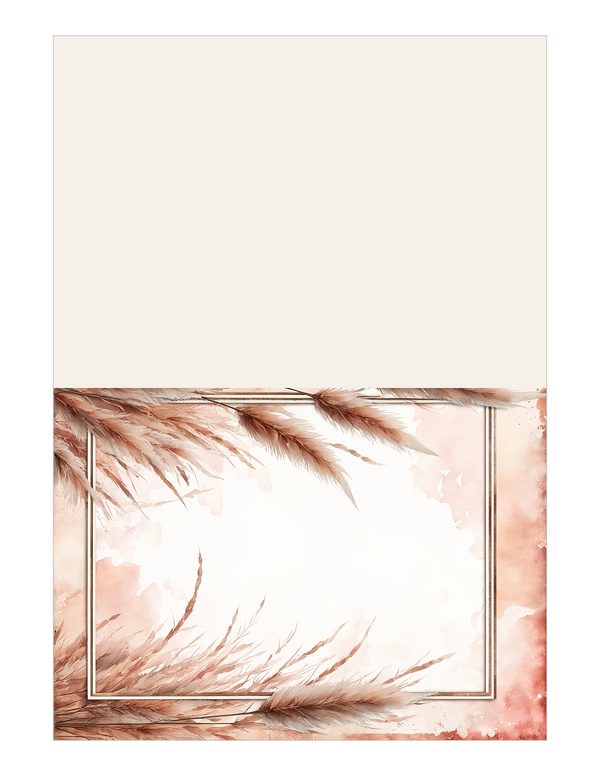 Pampas Grass Watercolor Digital Paper Kit: Printable Papers, Cards, Tags, Ephemera - Commercial Use — image 13
