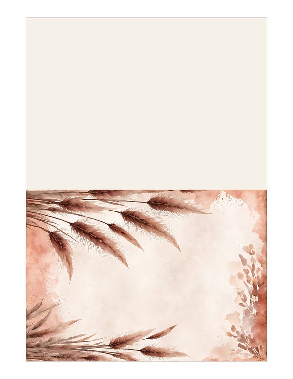 Pampas Grass Watercolor Digital Paper Kit: Printable Papers, Cards, Tags, Ephemera - Commercial Use — image 14